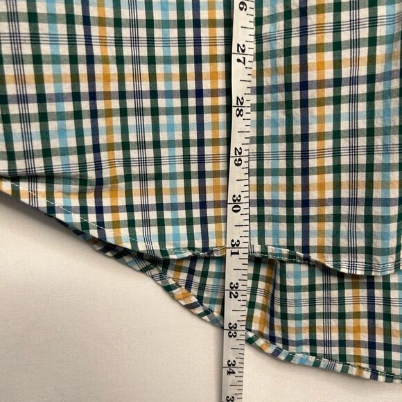 IZOD Men’s Button Down Shirt Long Sleeve Shirt.Green Blue Yellow White. Size XL - Picture 9 of 14